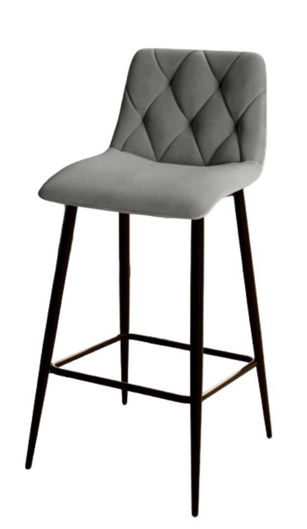 Стул барный BC-2103 (каркас черный тк.серый/ Velvet HLR-20) Стул барный BC-2103 (каркас черный тк.серый/ Velvet HLR-20)