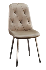 Стул DC-2103 (каркас хром тк.Капучино/ Velvet HLR-7) Стул DC-2103 (каркас хром тк.Капучино/ Velvet HLR-7)