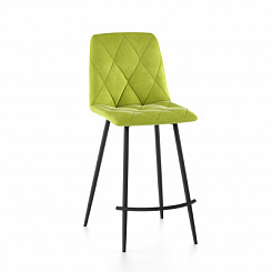 Стул полубарный Ричи велюр металлокаркас (каркас Полубарный черный тк. Велюр лайм) Стул полубарный Ричи велюр металлокаркас (каркас Полубарный черный тк. Велюр лайм)