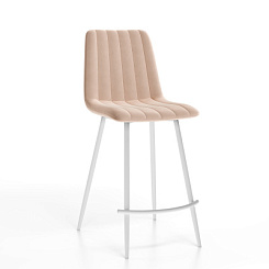 Стул полубарный Тибо (каркас Полубарный белый нубук коллекции Lamb , бежевый) Стул полубарный Тибо (каркас Полубарный белый нубук коллекции Lamb , бежевый)