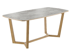 Стол Фрейм 1800*900*750 (мрамор серый/ ноги дуб коньяк) Стол Фрейм 1800*900*750 (мрамор серый/ ноги дуб коньяк)