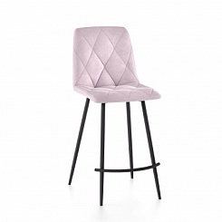 Стул полубарный Ричи велюр металлокаркас (каркас Полубарный черный тк. Велюр розовая) Стул полубарный Ричи велюр металлокаркас (каркас Полубарный черный тк. Велюр розовая)